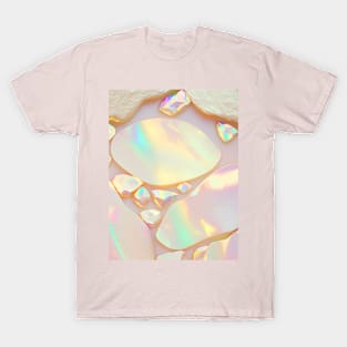 Opal Gemstone Gold Pastel Texture T-Shirt